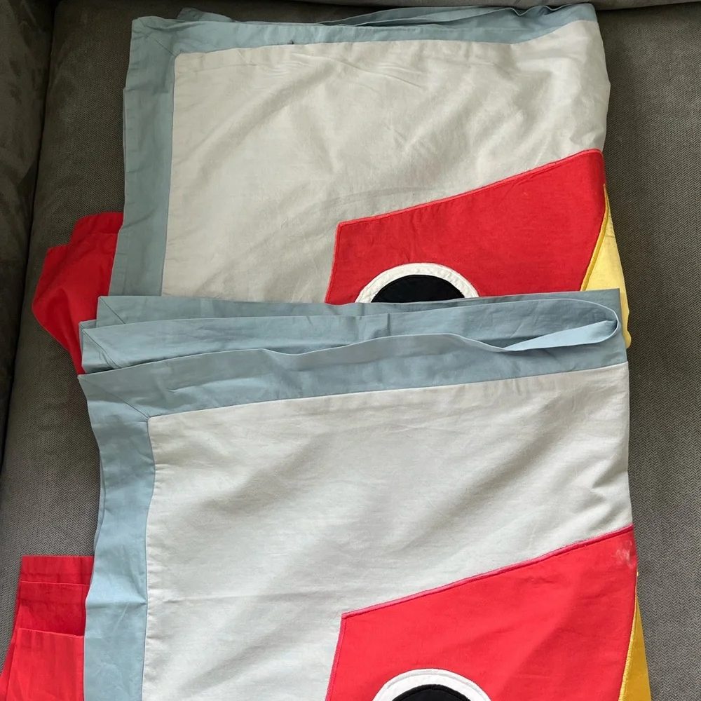 Crate & Barrel Robot Quilt and Shams
